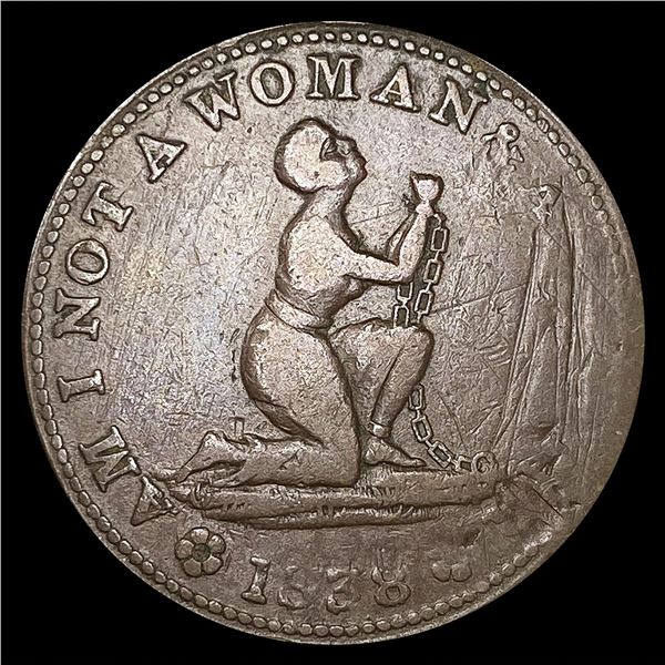 1838 Hard Times Token NICELY CIRCULATED