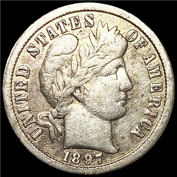 1897-O Barber Dime LIGHTLY CIRCULATED