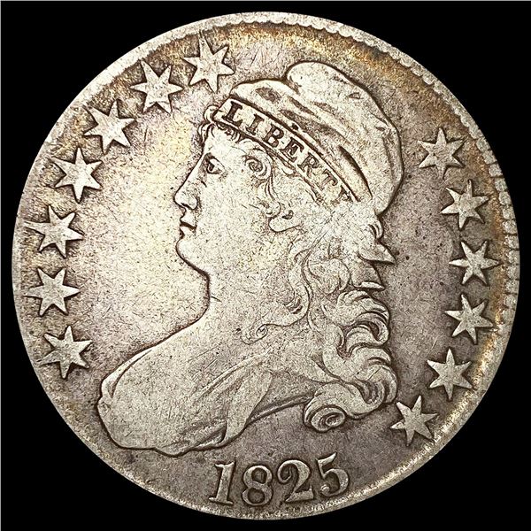 1825 Capped Bust Half Dollar NICELY CIRCULATED