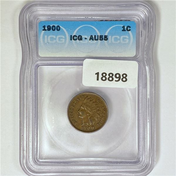 1900 Indian Head Cent ICG AU55