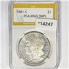 Image 1 : 1881-S Morgan Silver Dollar PGA MS65 DMPL