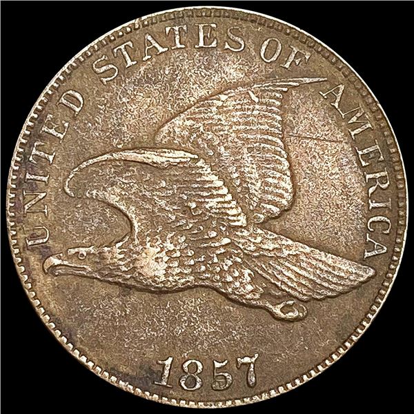 1857 Flying Eagle Cent ABOUT UNCIRCULATED
