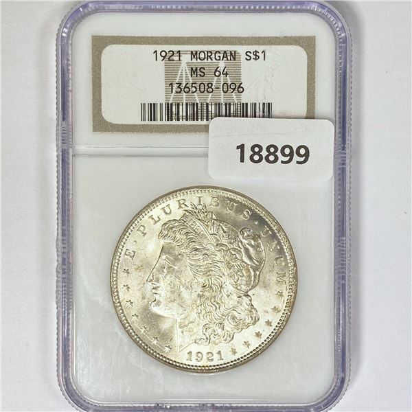1921 Morgan Silver Dollar NGC MS64