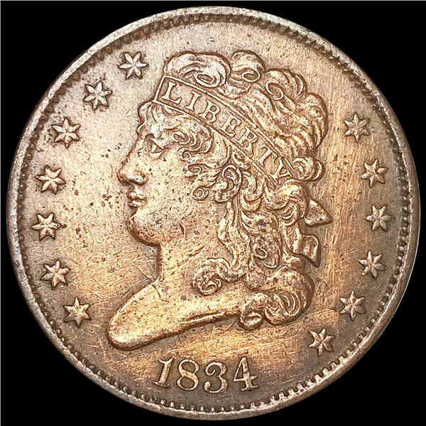 1834 Classic Head Half Cent CLOSELY UNCIRCULATED
