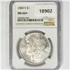 Image 1 : 1880-S Morgan Silver Dollar NGC MS66+