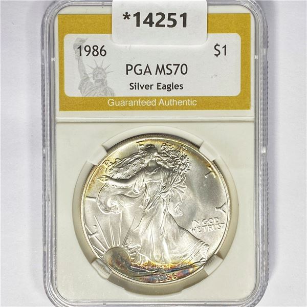 1986 American Silver Eagle PGA MS70