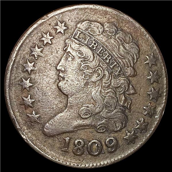 1809/Inv 9 Classic Head Half Cent LIGHTLY CIRCULATED