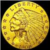 Image 1 : 1908 $2.50 Gold Quarter Eagle CLOSELY UNC