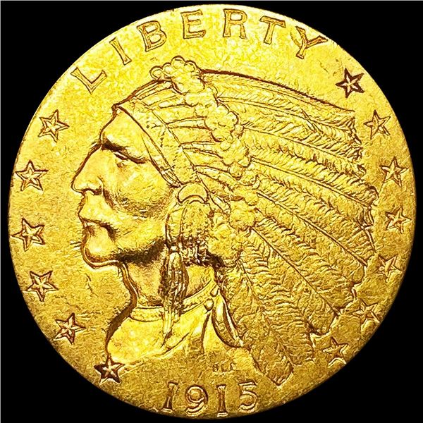 1915 $2.50 Gold Quarter Eagle CLOSELY UNC