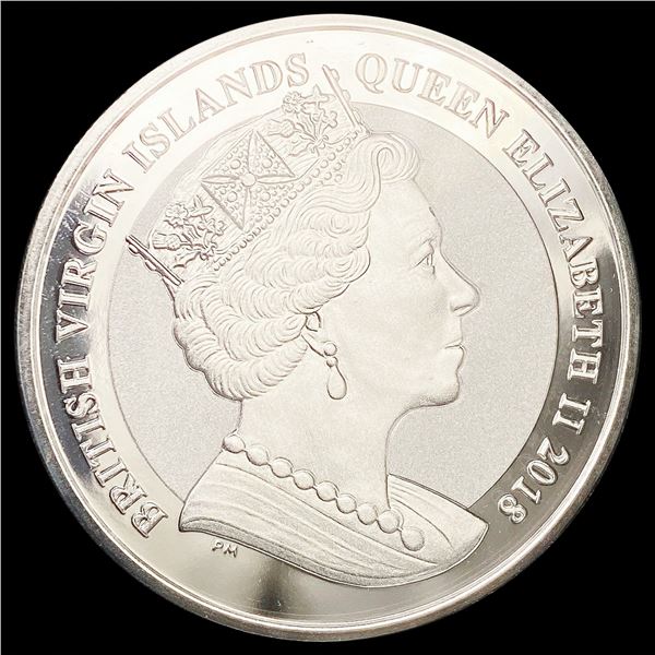 2018 British Virgin Isles 1oz Silver Pegasus GEM