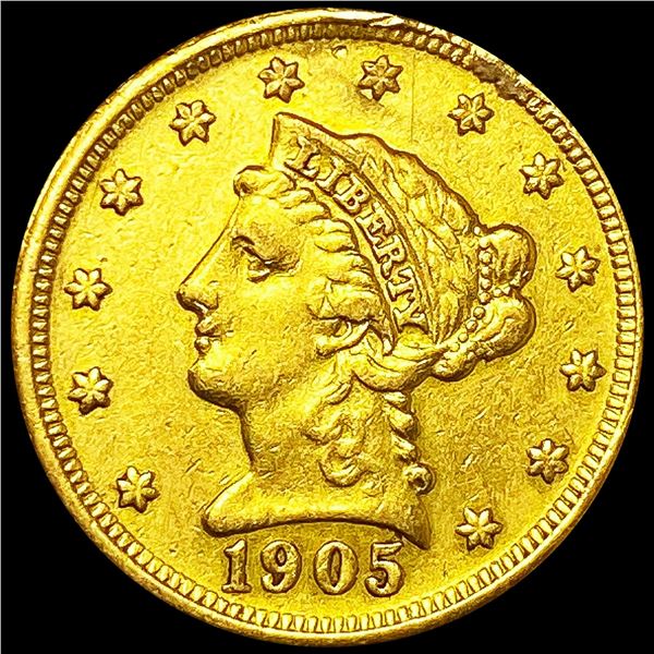 1905 $2.50 Gold Quarter Eagle LIGHTLY CIRCULATED
