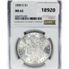 Image 1 : 1890-S Morgan Silver Dollar NGC MS62