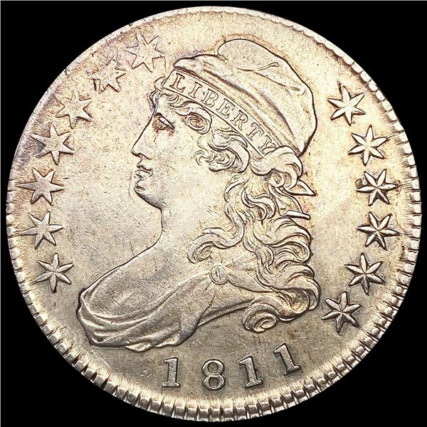1811 Sm 8, O-106 Capped Bust Half LIGHTLY CIRC