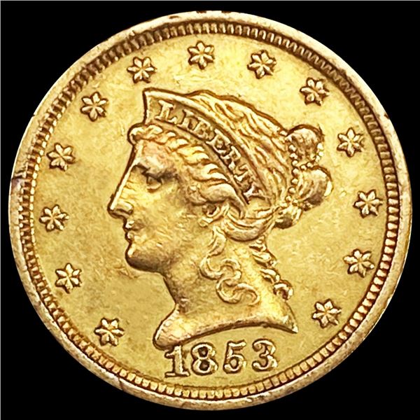 1853 $2.50 Gold Quarter Eagle NEARLY UNCIRCULATED
