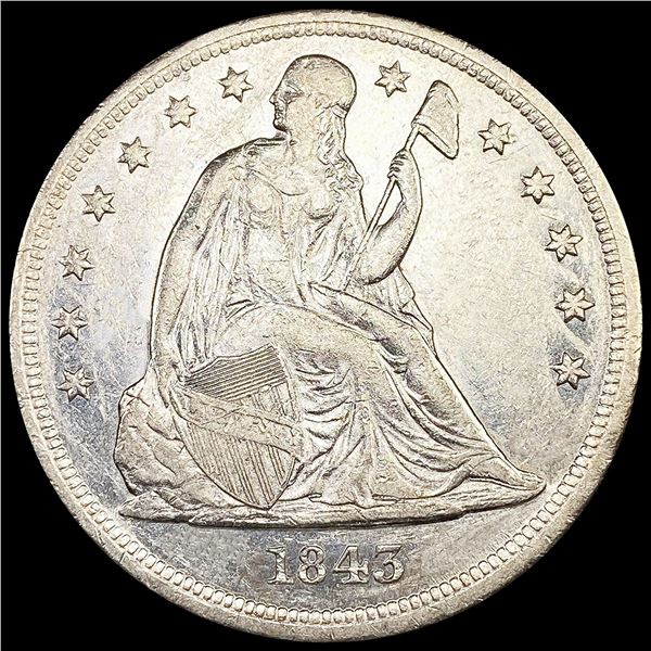1843 Silver Trade Dollar CLOSELY UNCIRCULATED