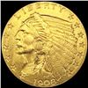 Image 1 : 1908 $2.50 Gold Quarter Eagle CLOSELY UNC