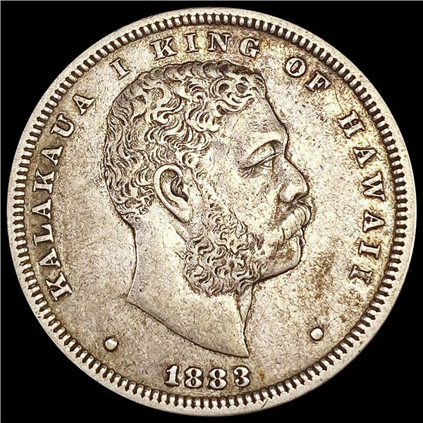1883 Kingdom of Hawaii Half Dollar CLOSELY UNC