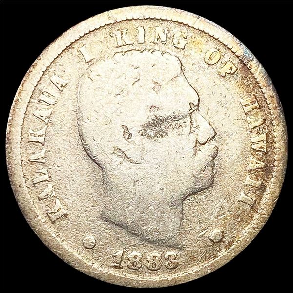 1883 Kingdom of Hawaii Dime NICELY CIRCULATED