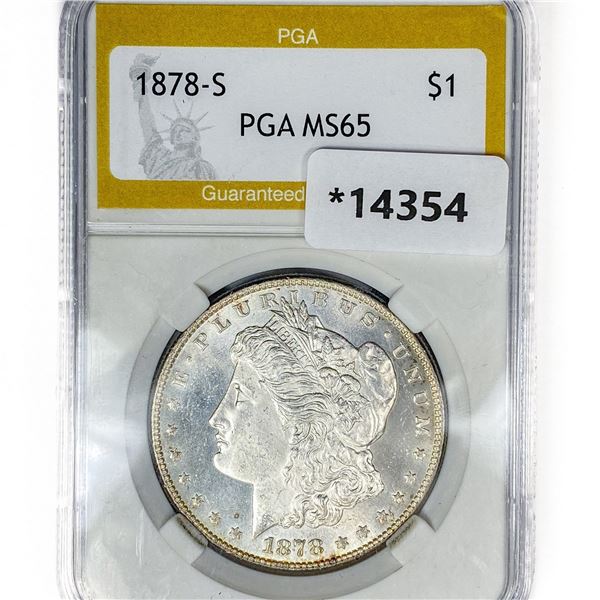 1878-S Morgan Silver Dollar PGA MS65