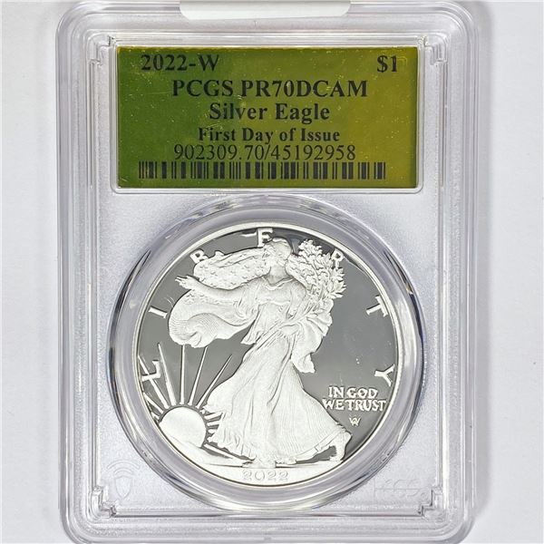 2022-W ASE PCGS PR70 DCAM, 1st Day Issue
