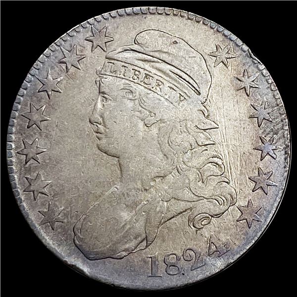 1824 Capped Bust Half Dollar LIGHTLY CIRCULATED