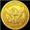 Image 2 : 1853 $2.50 Gold Quarter Eagle NICELY CIRCULATED