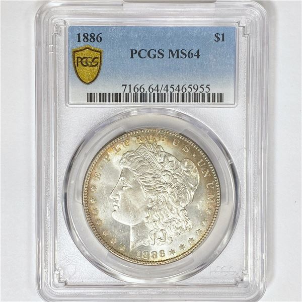 1886 Morgan Silver Dollar PCGS MS64