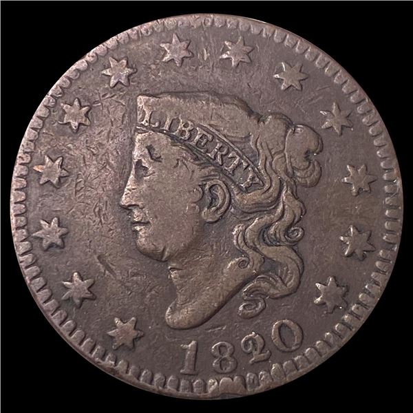 1820/19 Large Cent ABOUT UNCIRCULATED
