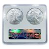 Image 1 : 2021 Ty 1 & 2 American 1oz Silver Eagles NGC MS70