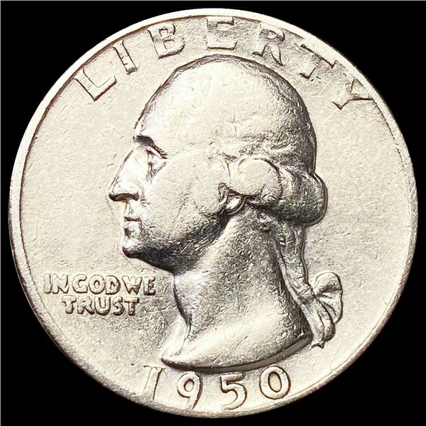 1950-D/S Washington Silver Quarter CLOSELY UNC