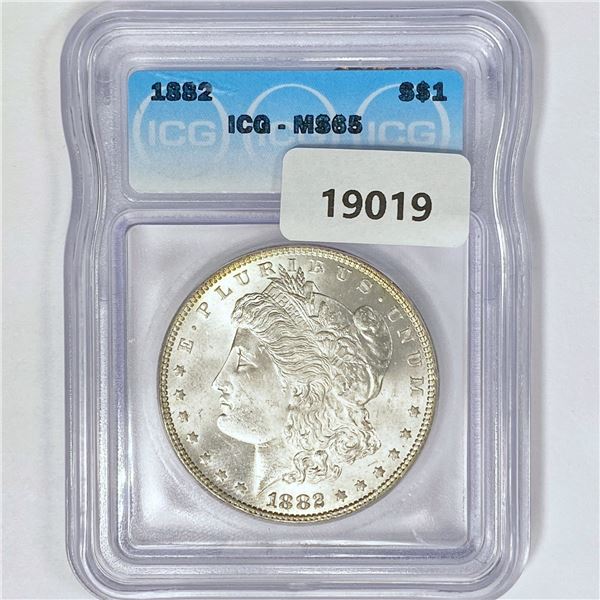 1882 Morgan Silver Dollar ICG MS65