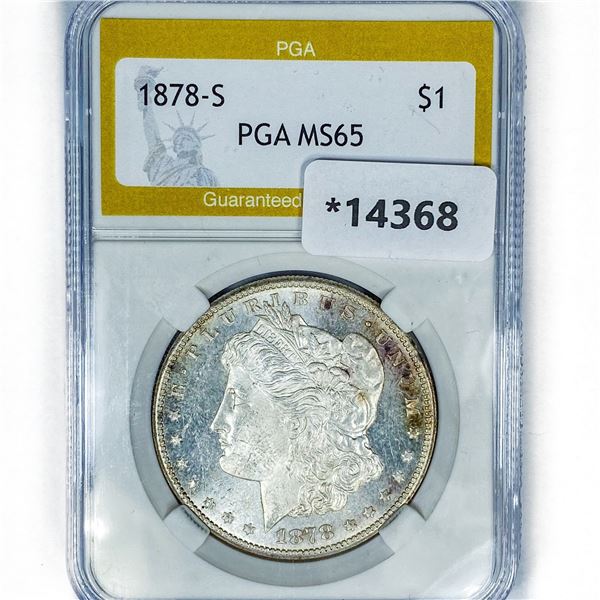 1878-S Morgan Silver Dollar PGA MS65