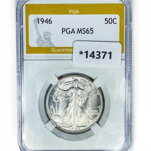 1946 Walking Liberty Half Dollar PGA MS65