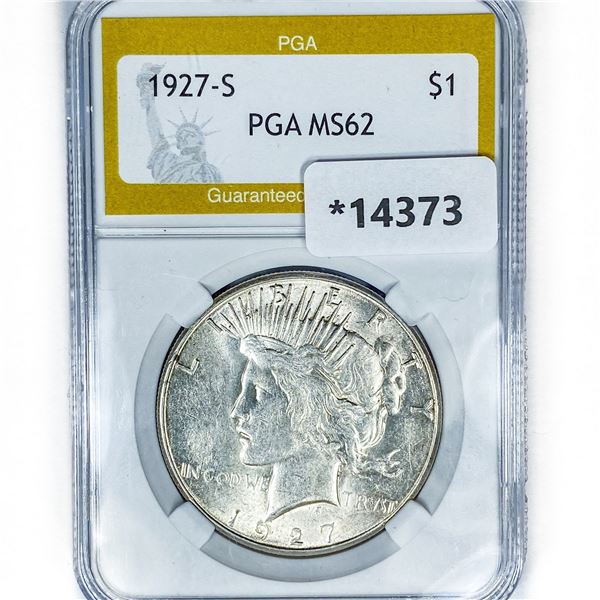 1927-S Silver Peace Dollar PGA MS62
