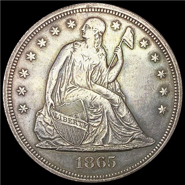 1865 Seated Liberty Dollar ABOUT UNCIRCULATED