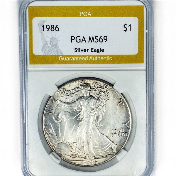 1986 American Silver Eagle PGA MS69