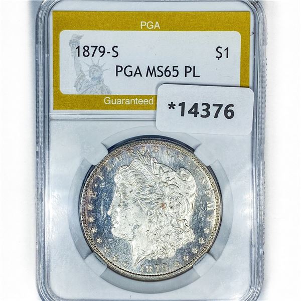 1879-S Morgan Silver Dollar PGA MS65 PL