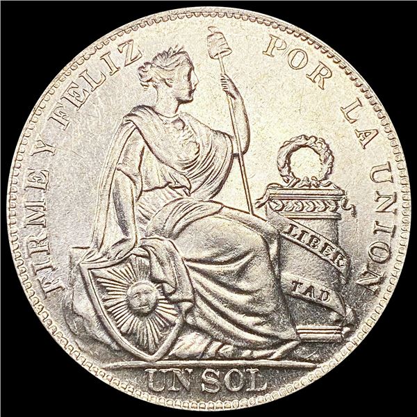 1934 Peru Silver 1 Sol UNCIRCULATED