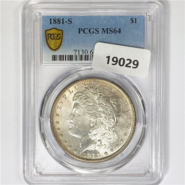 1881-S Morgan Silver Dollar PCGS MS64