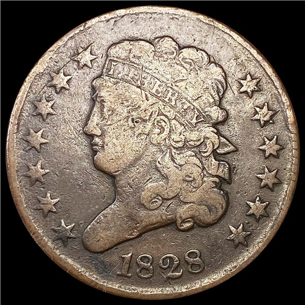1828 13 Stars Classic Head Half Cent NICE CIRC