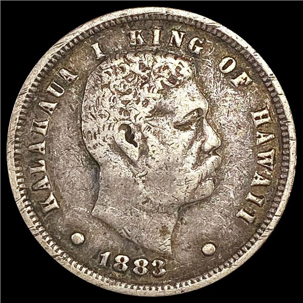 1883 Kingdom of Hawaii Dime NICELY CIRCULATED