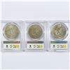 Image 2 : 1974 Set (3) Eisenhower Silver Dollars PCGS MS65
