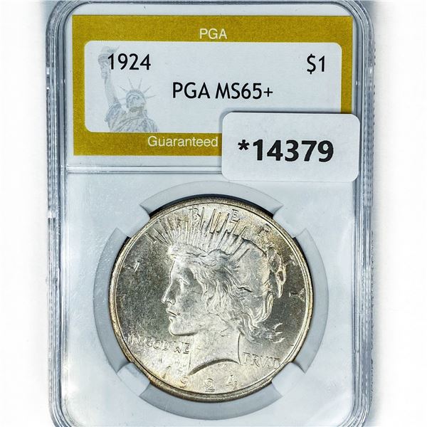 1924 Silver Peace Dollar PGA MS65+