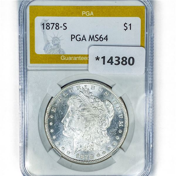 1878-S Morgan Silver Dollar PGA MS64