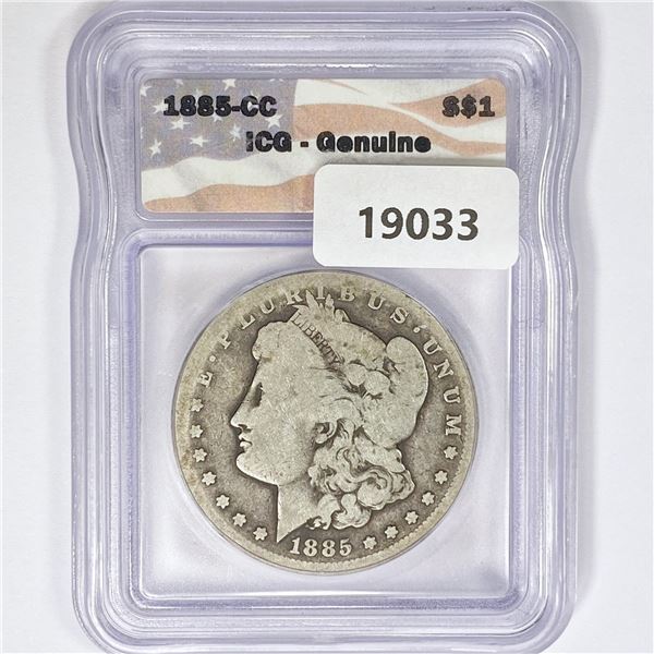 1885-CC Morgan Silver Dollar ICG