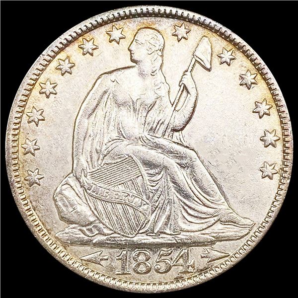 1854-O Arrows Seated Liberty Half Dollar CLOSELY
