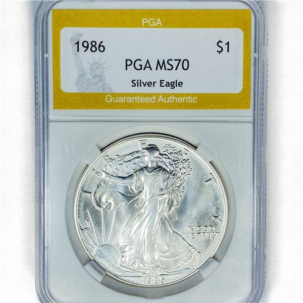 1986 American Silver Eagle PGA MS70