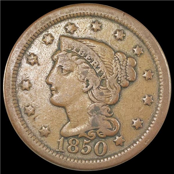 1850 Large Cent LIGHTLY CIRCULATED