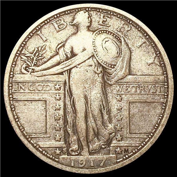 1917-S Ty 1 Standing Liberty Quarter NICELY CIRC