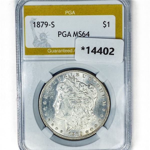1879-S Morgan Silver Dollar PGA MS64